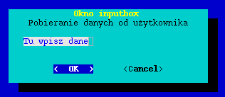 Okno inputbox